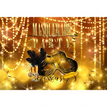 Custom Photography Backdrops Masquerade Prom Gold Lighting Background For Party