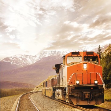 Snow Mountain Old Train Photography Background Backdrops For Photo Studio