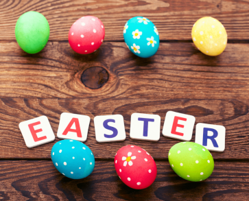 Brown Wood Floor Photography Background Easter Eggs Backdrops