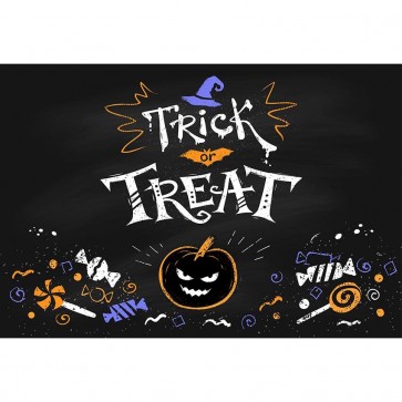 Halloween Photography Background Candy Wizard Hat Pumpkin Head Black Backdrops