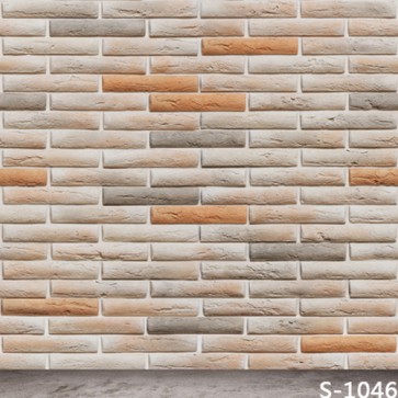 Photography Background White Brown Flat Brick Wall Backdrops