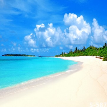 Beach Photography Background Island Blue Sky Backdrops