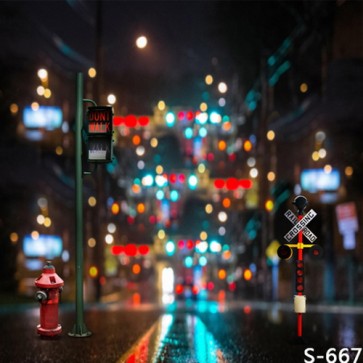 Photography Background City Night Street View Fuzzy Backdrops