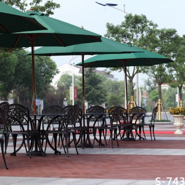 Photography Backdrops Big Sun Umbrella Street View Black Chair Background