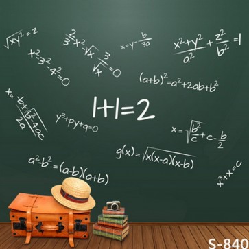 Photography Backdrops Math Class Back To School Book Blackboard Background