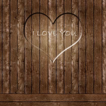 Valentine S Day Photography Background Brown Cardioid Wood Wall