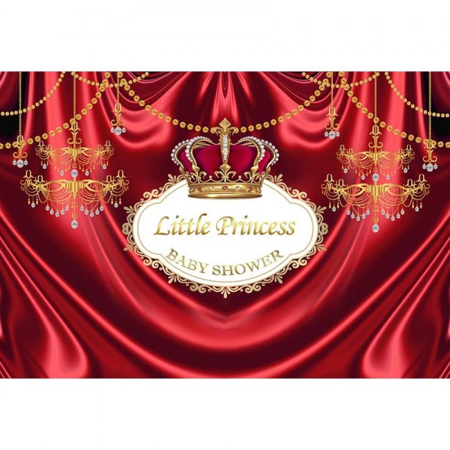 Baby Shower Prince Princess Crown Birthday Photography Studio Backdrop Background
