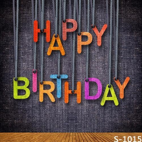 Birthday Photography Backdrops Black Brown Wood Floor Background