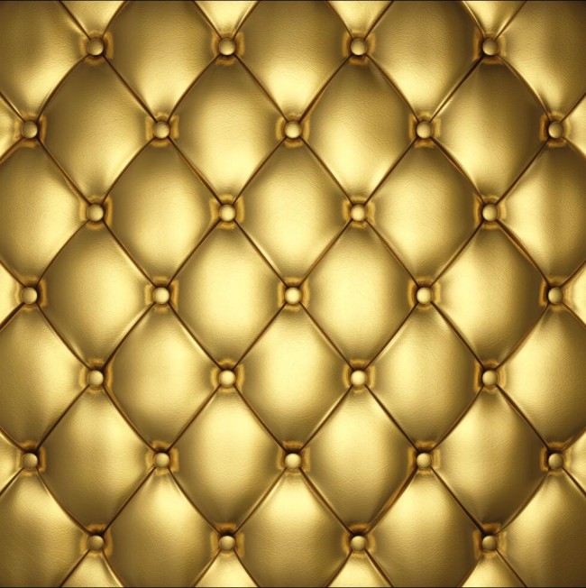 Golden Glossy Leather Style Photography Backdrops Tufted Background