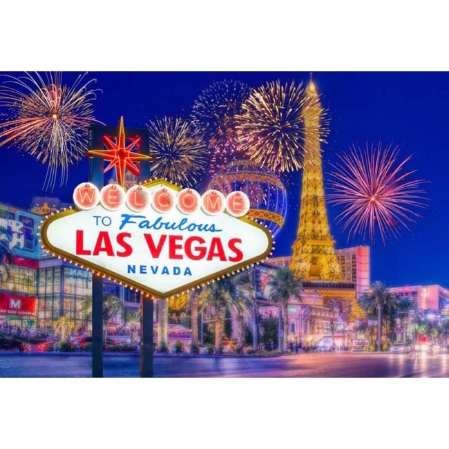 ABPHOTO 7x5ft Photography Backdrop Welcome To Las Vegas City Night View Scene Photo Background Backdrops - View #2