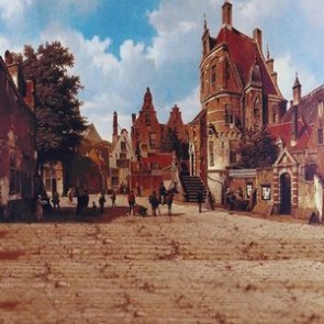 Oil Painting Photography Background Medieval European Town Backdrops