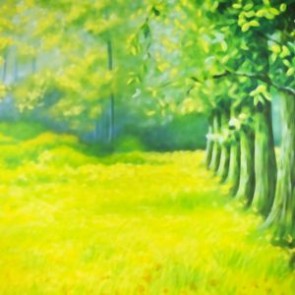 Oil Painting Photography Background Tree Prairie Spring Backdrops