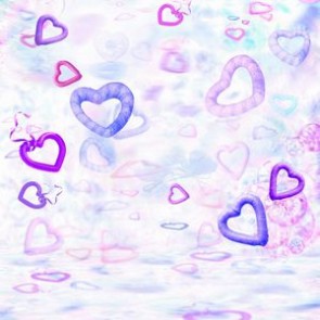 Valentine's Day Photography Background Purple Cardioid White Backdrops