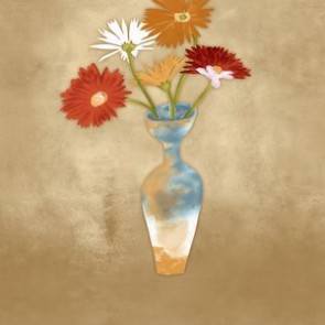 Photography Background Vase Flowers Chrysanthemums Oil Painting Backdrops
