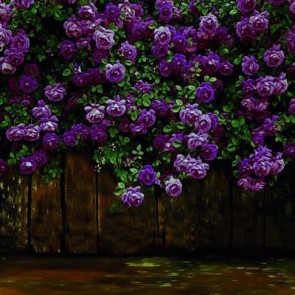 Photography Background Purple Roses Flowers Oil Painting Backdrops