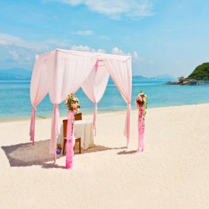 Wedding Photography Backdrops Seaside Island Blue Sky Beach Background For Party