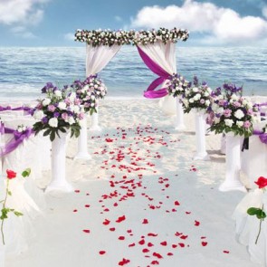Wedding Photography Backdrops Rose Petals Sea Flowers Background For Party