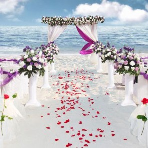 Wedding Photography Backdrops Rose Petals Sea Flowers Background For Party