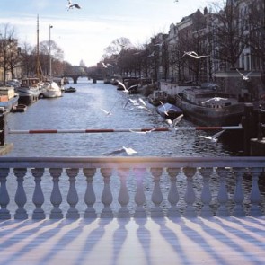 Photography Background Bridge River City Tourist Backdrops