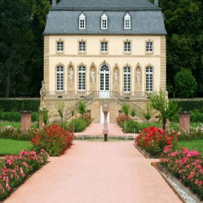 Photography Background Flower Manor Street View Backdrops