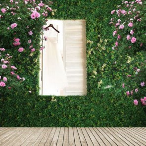 Door Window Photography Backdrops White Windows Flower Wood Floor Background