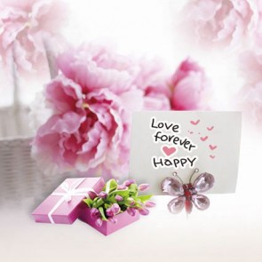 Photography Backdrops Pink Flower Gift Box Valentine's Day Fuzzy Background