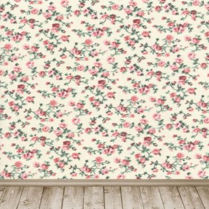 Photography Backdrops Pink Rose Flower Wood Floor Pattern Background