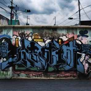 Graffiti Photography Backdrops Blue Black Background For Photo Studio