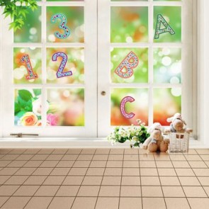 Door Window Photography Backdrops White Window Brick Floor Background For Children
