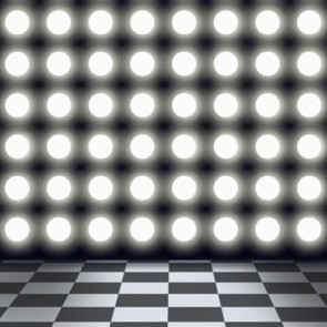 Photography Backdrops Stage Lighting Black White Square Lattice Pattern Background