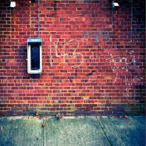 Red Brick Wall Photography Background Payphone Wood Floor Backdrops