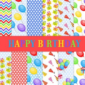 Birthday Photography Backdrops Balloon Gift Box Background