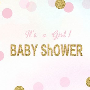 Photography Backdrops Golden Pink Spots Girl Baby Shower White Background