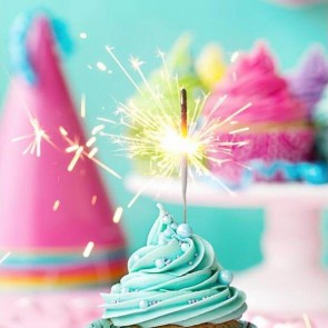 Birthday Photography Backdrops Ice Cream Smash Cake Blue First Birthday Background