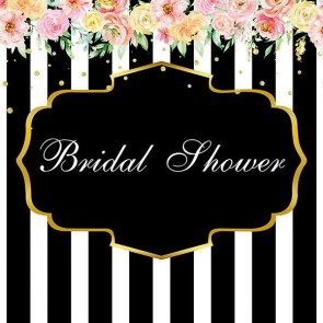 Photography Backdrops Flowers Vertical Black White Baby Shower Background