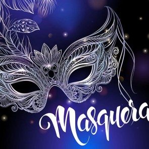 Custom Photography Backdrops Masquerade Prom Blue Background For Party