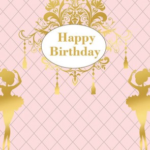 Photography Backdrops Happy Birthday Custom Pink Ballet Girl Background
