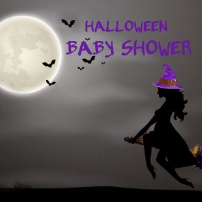 Photography Backdrops Witch Halloween Skull Moon Background