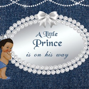 Photography Background Little Princess Baby Shower White Diamonds Blue Backdrops