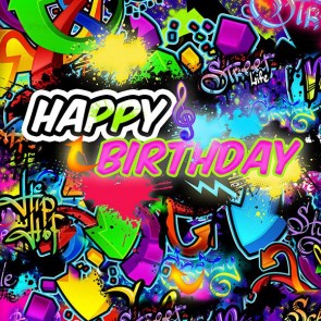 Graffiti Photography Backdrops Happy Birthday Background For Photo Studio