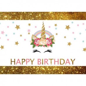 Birthday Photography Backdrops Gold Powder Stars Girl Background For Baby