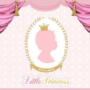 Baby Shower Photography Backdrops Little Princess Pink Curtain White Background