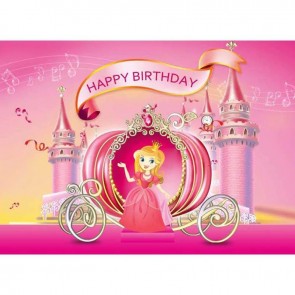 Birthday Photography Backdrops Red Little Princess Cartoon Girl Background