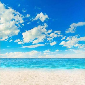 Beach Photography Backdrops Blue Sky White Sandy Background