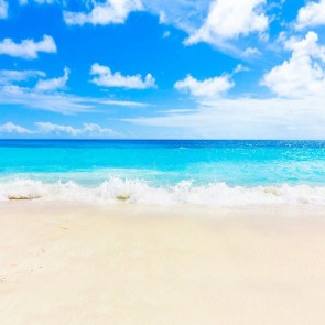 Beach Photography Backdrops White Sand Blue Sky White Clouds Background