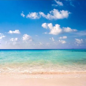 Beach Photography Backdrops Blue Sky Sand White Clouds Background