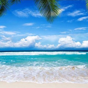 Beach Photography Backdrops Blue Sky Waves Background