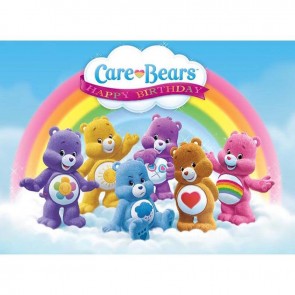 Birthday Photography Backdrops Care Bears Rainbow Blue Sky Background