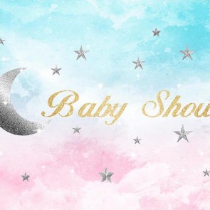 Baby Shower Photography Backdrops Cartoon Star Moon Cloud Background For Newborn