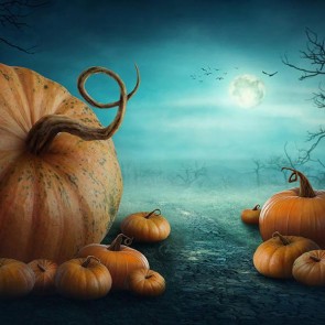 Photography Backdrops Pumpkin Dead Tree Bat Halloween Background
